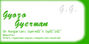 gyozo gyerman business card